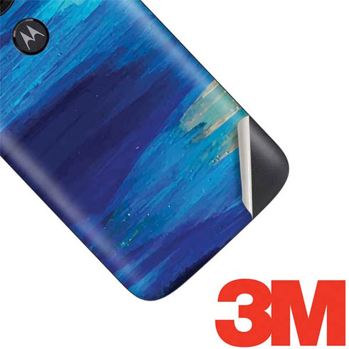 Etta Vee Ocean Blue Brush Stroke Moto E5 Play Skin